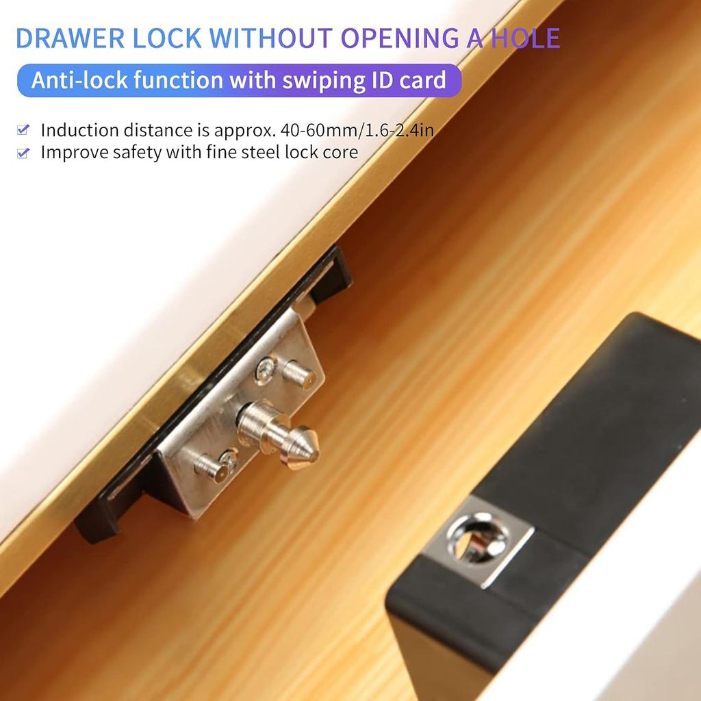 Cabinet Lock APP IC Card Unlock Electronic Cabinet Lock Keyless Anti theft Lock for Drawer Cabinet Wardrobe