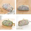 Premium Liberty Print Long Wallet with Clasp Slim Coin Bill Card Stylish Floral Gift Box Made in Honeydew Green [Cyalel Yahata] Women's Closure, Fit,