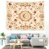 1 Piece Bohemian Sun and Moon Floral Tapestry - Polyester Peach Skin Wall Hanging for Bedroom Aesthetic, Space Theme Art Decor