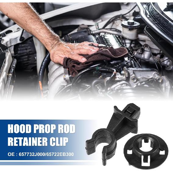 ACROPIX Hood Prop Rod Holder Hood Clips Hood Rod Clip Fit for Nissan Pathfinder R51 2005-2012 for Nissan Xterra 2005-2013 No.657732J000/65722EB300 -