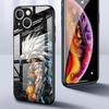Glass Phone Cover Case for iPhone 17 Pro Max 12 16 15 Plus 8 XR 13 11 Air 14 D-ragonS B-allS Son Goku