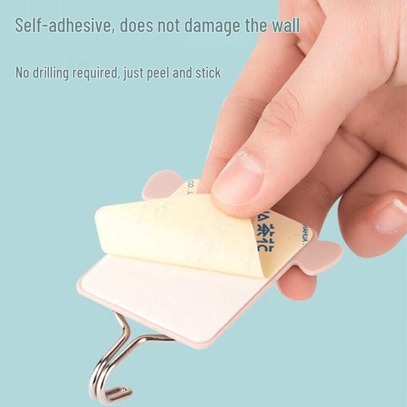 Camellia No-Punch Adhesive Hooks for Plugs & Keys
