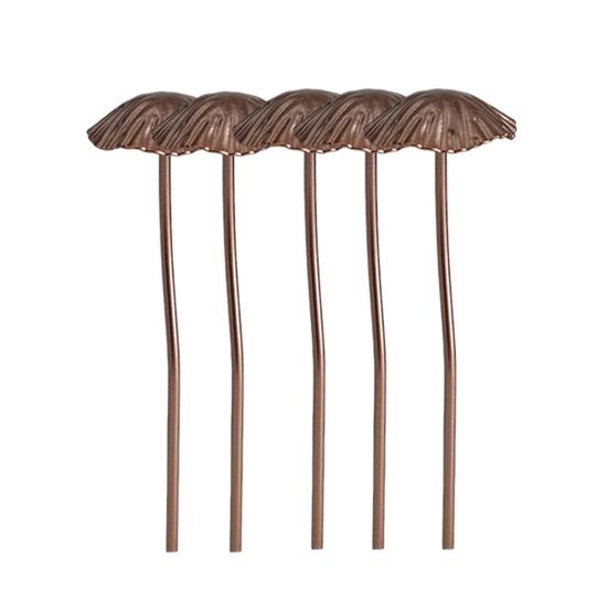 1/5/6/8/10Pcs Wrought Iron Mushroom Decoration Set Lightweight Stable Structure Desk Ornament Garden Home Decor