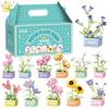 MOC Blume Sukkulente Topfpflanze Modellbaustein DIY Ewiger Strauß Zuhause Schreibtisch Pflanzen Dekoration Ziegel Mädchen Geschenk Kinderspielzeug
