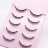 5Pairs False Eyelashes Natural Perfect Fitting Artificial Fiber Cross Short Makeup Extensions Eye Lashes for Dressing Room
