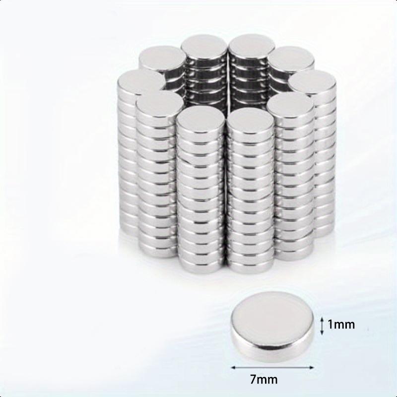 10/20/50pcs 7mm x 1mm Thin Powerful Magnets, Wide Surface Round Disc for DIY, Models, Repairing Sunglasses