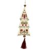 Christmas Ornament Wooden Hanging Santa Snowman Merry Christmas Decor Wood Red Xmas Tree Ornament for Holiday Home Decor