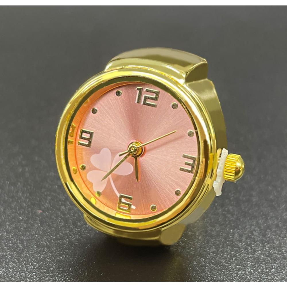 Montre Anneau Trèfle Colorée Tendance Mode Simple Multi Couleur Montre Doigt Montre Couple Hommes et Femmes