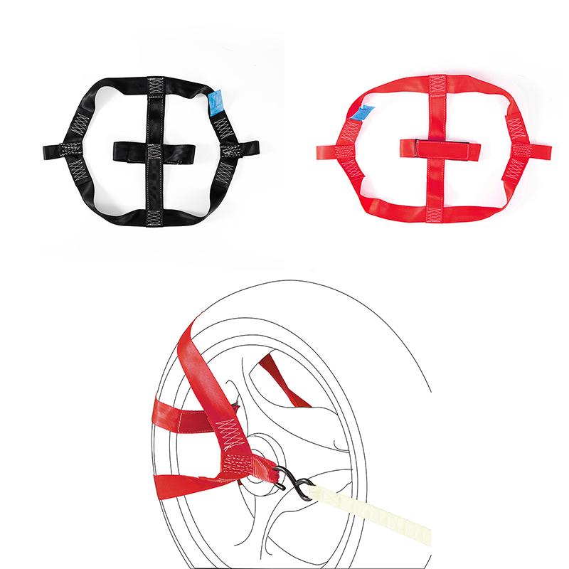 1 st Säker Motorcykeltransport Spännbandstillbehör Universell Motorcykel Bakhjulsfixering Fästning Vävband Rem