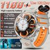 New Military 1100mAh Big Battery Outdoor Smart Watch Men GPS Path Compass 10ATM Waterproof Call AMOLED HD Sport Smartwatch