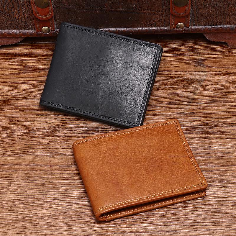 Card Holder, Card Bag,Cow Leather Male Wallet Zipper Pocket Purse Wallets Card Holder Coil Pocket Mini Thin