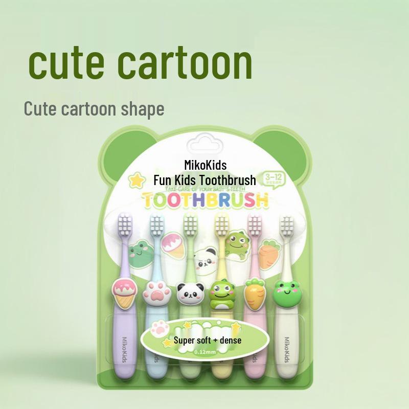 Mickey Baby Kids Soft Toothbrush 3-8Y Cute Cartoon Design, 6-Pack Six-Piece Pack