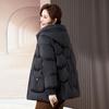 New Winter Hooded Down Cotton Jacket for Women Fashion Versatile Casual Solid Color Warm High-end Short Jacket