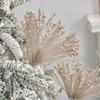 Glitter Finish Christmas Branch Plastic Material Christmas Branch Decoration  Holiday