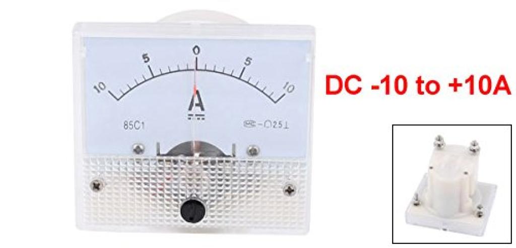 Uxcell Analog Current Panel Meter DC 85C1 Ammeter for Automotive Circuit Ampere Tester 1 Piece -10-10A Testing, Charging, Gauge,