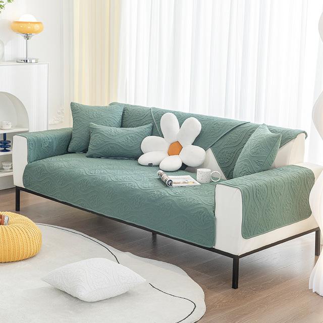 Cotton Sofa Cover Non -Slip Thickening Four Seasons Universal Living Room Sofa Cover Backrest Shield Dust Resist Full Cover