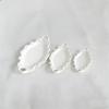 [JN] 3Pcs Simulation Dollhouse Double Ear Plate Mini Dessert Elliptical Plate Miniature Kitchen Dishes Toys For Doll House Decor