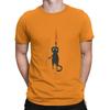 Falling Cat With Scratches O Neck TShirt Black Cat Fabric Classic T Shirt Men Clothes New Design Hot Sale
