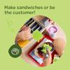 Melissa & Doug Wooden Sandwich Counter Pretend Play Toy, Wooden Toy, Shop, Melissa & Doug