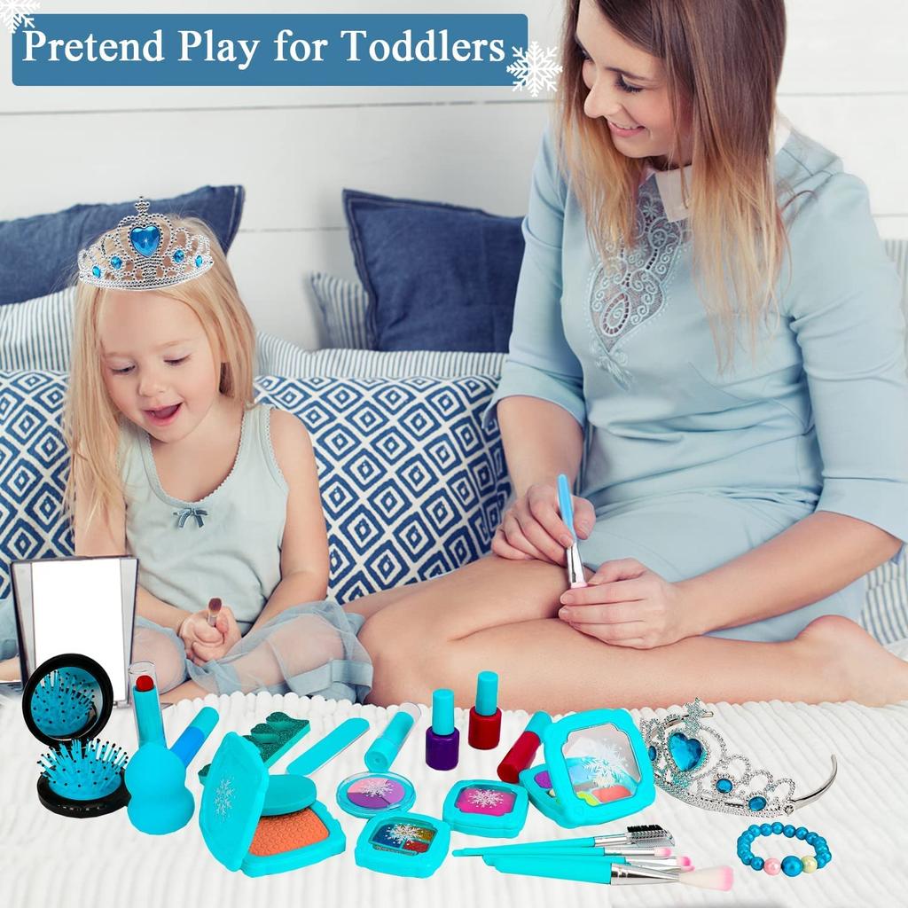 Sendida Kids Plastic Cosmetics Toys Girls Plastic Toys Small Dressing Table Makeup Toys Ages - 6+