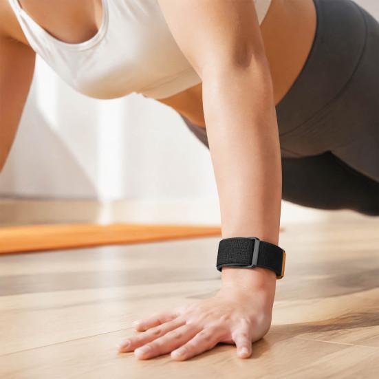 Lightweight Woven Nylon Wrist Strap Band for Fitbit Air, Breathable Sport Strap, Adjustable Replacement Flexible Weave Fitness Wristband Men
