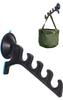 UB-Lab. Suction Cup Fishing Rod Holder with Hooks, Car Pole Keeper, Rod Holder, Convenient for Coolers, Multi-Purpose Hanger, Set of 2