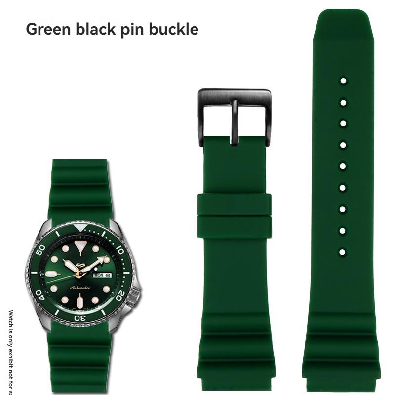 Cinturino in Gomma da 22mm per SEIKO 5 SKX007 SKX009 Turtle Mini MM SRPD Monster - Nero Blu Verde Cinturino per Orologio da Sub Sportivo