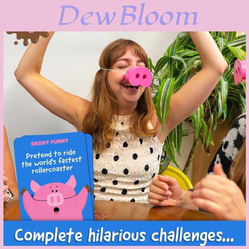 The Oinkcredible You Laugh You Lose Party Game With Card Material For Home And Bar Fun
