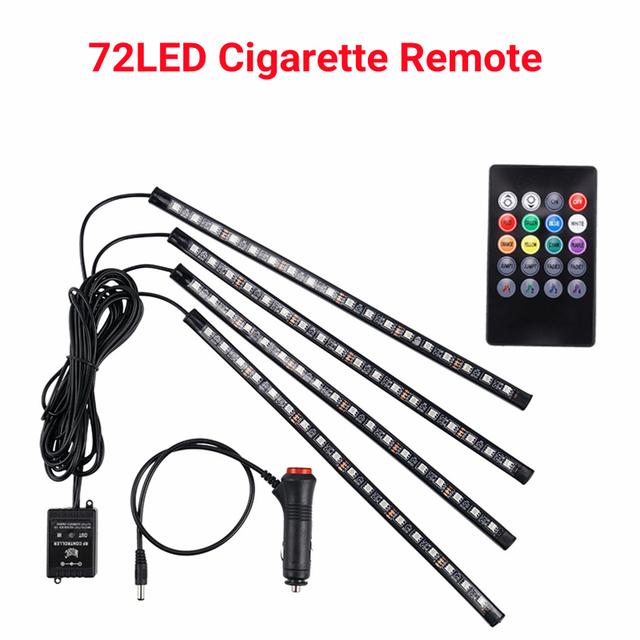 LED-Auto-Fuß-Umgebungslicht mit USB-Neon-Stimmungsbeleuchtung, Hintergrundbeleuchtung, Musiksteuerung, App, RGB, dekorative Atmosphäre im Auto-Innenraum