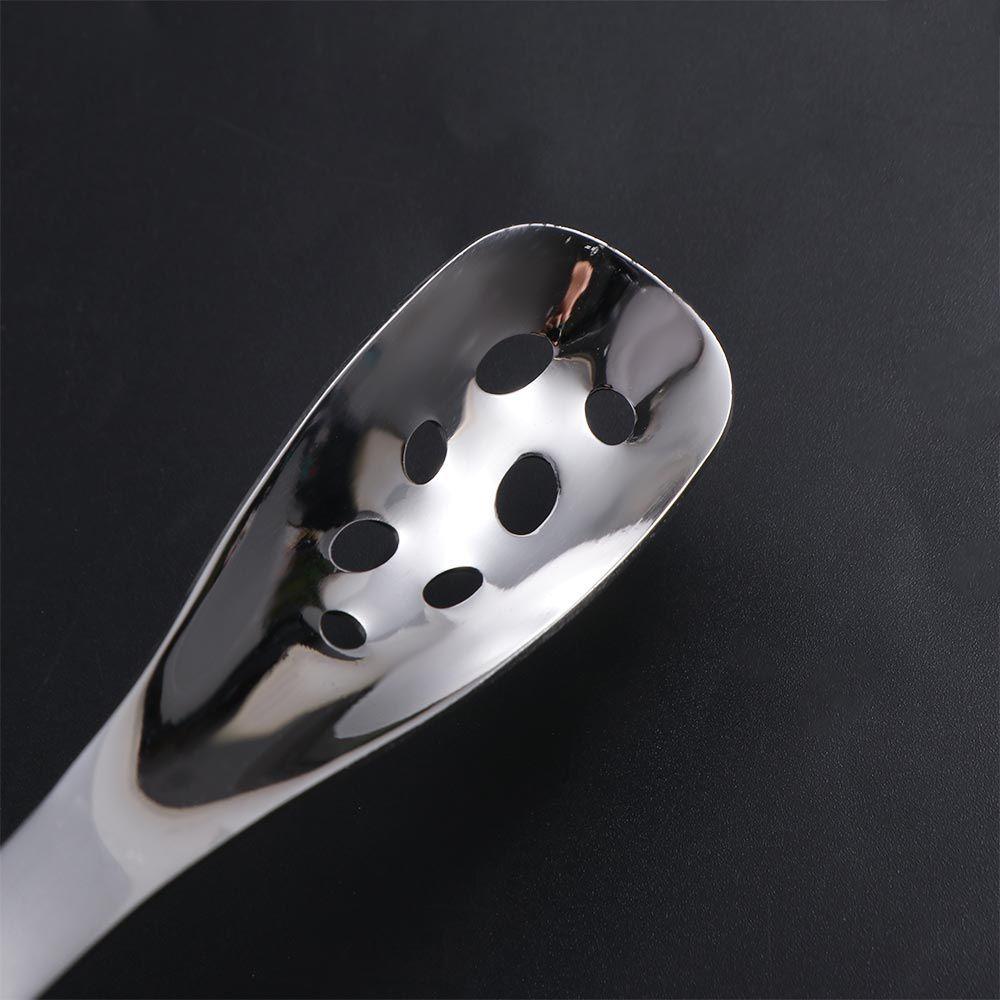 Kitchen Utensils Long Handle Dessert Spoon Silver Stainless Steel Colander Scoop Minimalist Soup Spoon Restaurant