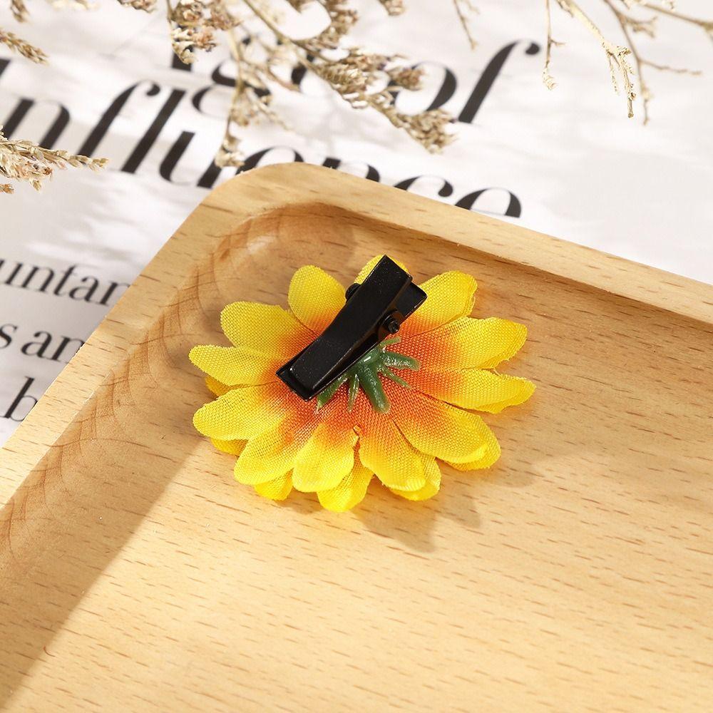 6pcs/set Korean Style Simulation Flower Hair Clips Bohemian Style Girl Hair Clip Summer