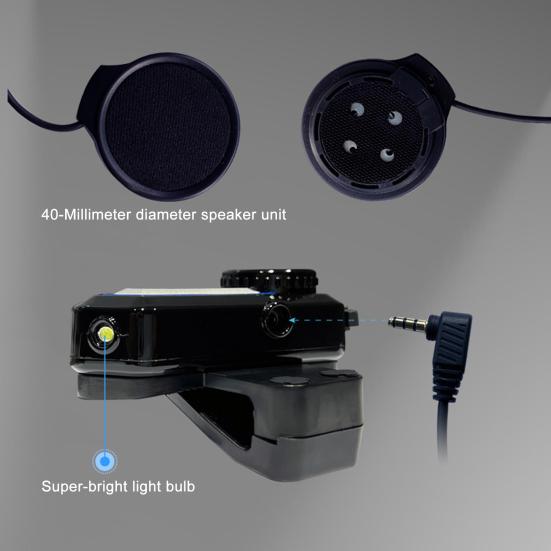 Motorcycle Helmet Headset IP67 Waterproof Noise Cancellation Rechargeable Hands-free Motorbike Bluetooth-compatible 5.0 Helmet Earphone