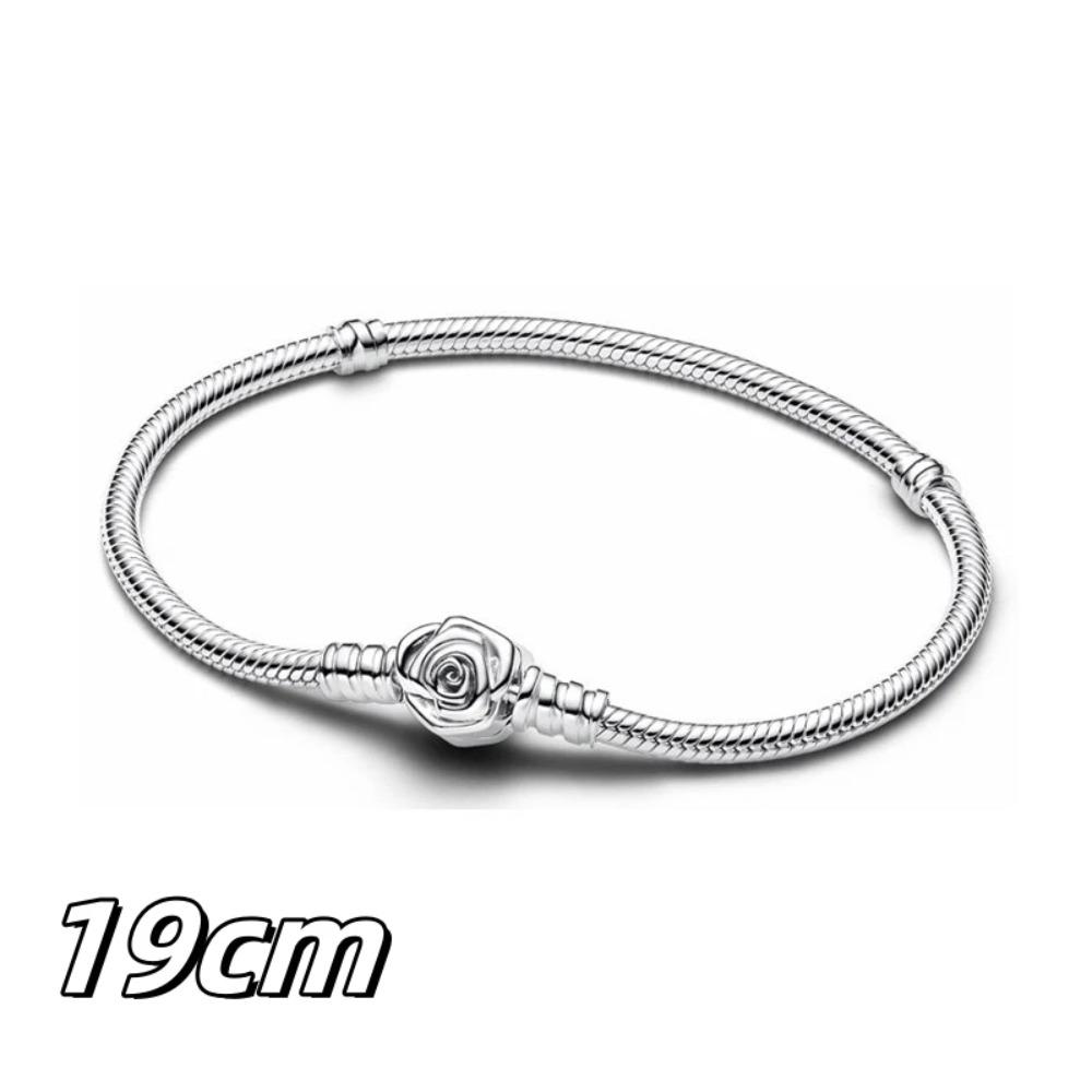    Bracelet 925 Silver Charm Beads DIY Eternal Rose Potts Pendant