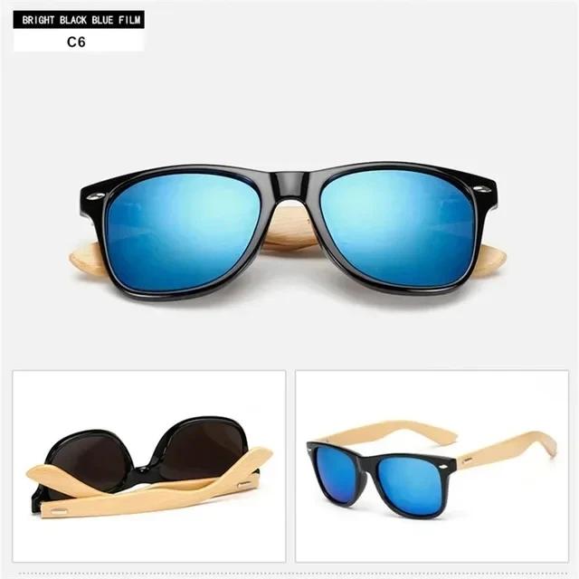 14 Color Wood Sunglasses Men for Women Square Shape Bamboo for Women For for Women Men Mirror Sun Eyeglasses retro de sol masculino Handmade