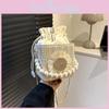 2023 Spring New Woven Shoulder Bag Street Fashion Pearl Tote Bag For Girls