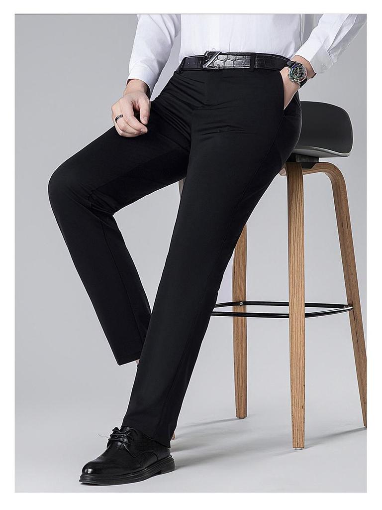Frühling/Sommer 2026 Herren Eis Seide Locker Gerade Bein Lässig Business Hose