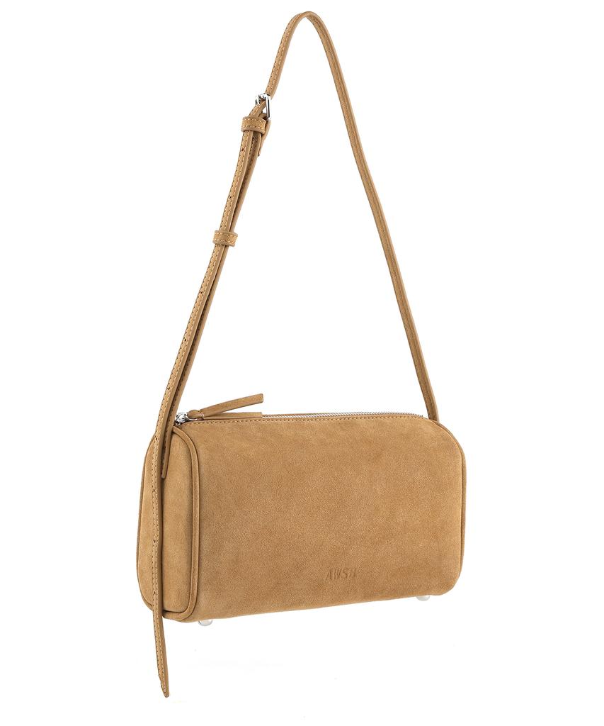 Monsac Ares Shoulder & Crossbody Bag Medium Suede Beige Ap11-2661-Gs