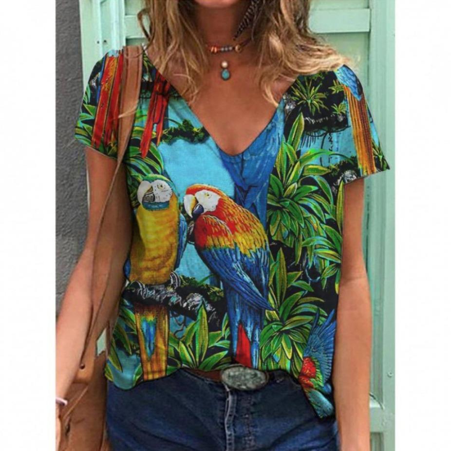 Summer Butterfly Floral T-Shirts 3D Print Women Fashion V-Neck Short Sleeve T Shirt Y2K Casual Tees Harajuku Top Female Clothing