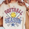 Softball Season Shirt, Softball Player Bat and Ball Tshirt, Sports Mom Team Gameday Tee