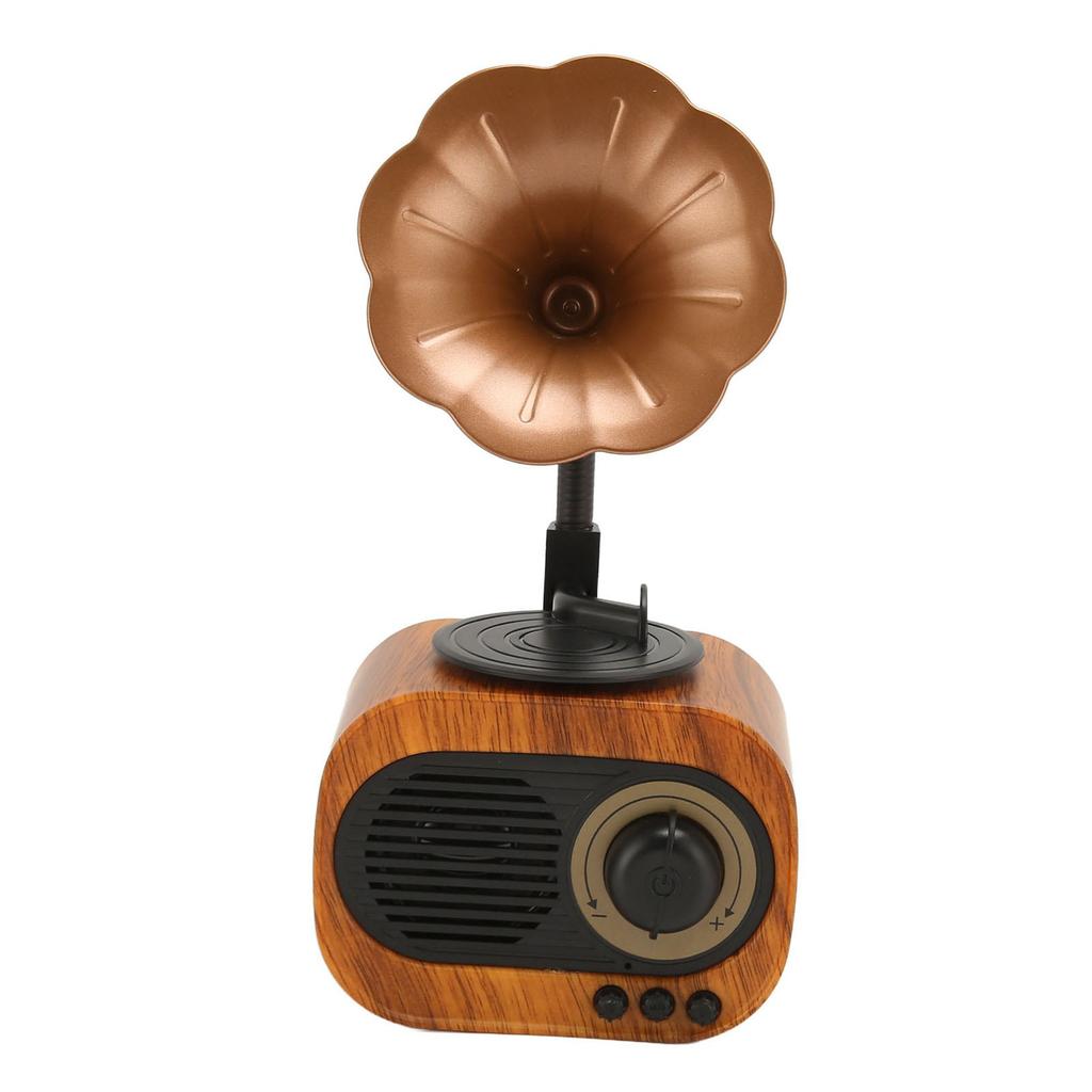 Bluetooth Speaker Retro Phonograph Shape Rechargeable Portable Wireless Stereo Radio