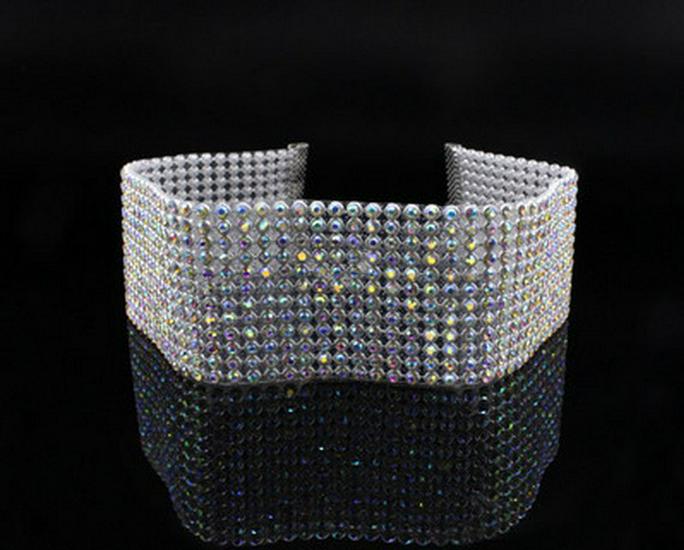 Elegant Women's European American Rhinestone Wedding Choker Necklace