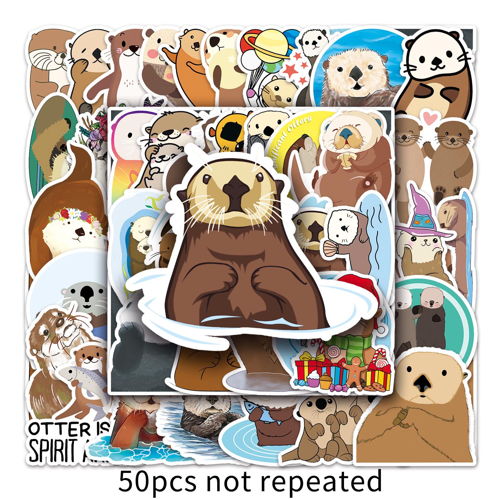 50 Cross-border Cartoon Graffiti Stickers: Creative, Waterproof Journal & Suitcase Decor.
