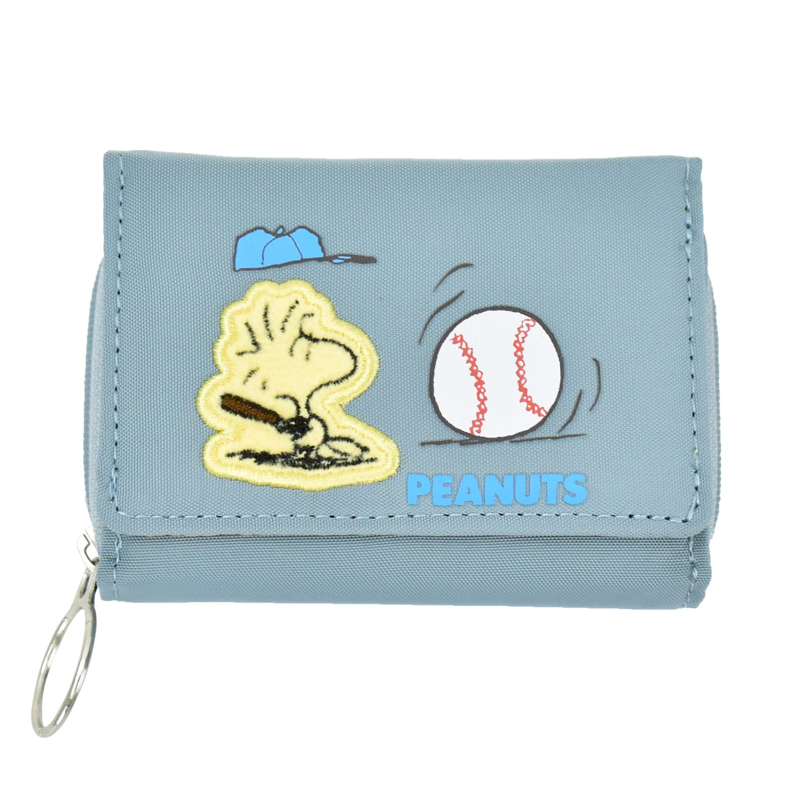 

Snoopy Wallet with Bill and Coin Exterior for and Cute Character Blue Tri-fold Compartment, Divider, Women, Commuting, School, Travel, Adults,