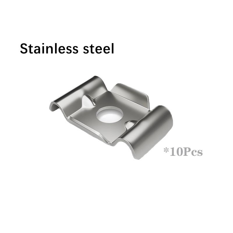 

Fence Attachment Clamps 10X Stainless Steel Mesh Fence Bracket Holder Anti-Theft Design Barrier Attachment Fixing Metal Bracket Stainless steel