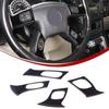 Glossy Piano Black Steering Wheel Button Cover Trim For Hummer H2 2003-2007
