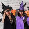 Women Witch Cloak Witch Hat Half Veil Long Gloves Eye Mask Adult Witch Costume Accessory for Women Halloween Cosplay