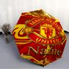 Custom Name Manchester United Theme Automatic Umbrella, Lightweight & Portable, 8 Rib, Perfect for Outdoor Travel, Birthdays, Christmas, Gifts.