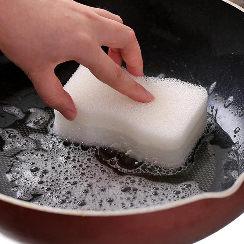 5 szt. Gąbka do mycia naczyń chłonna gąbka do wycierania garnka miska podkładka do szorowania magiczna gąbka peeling akcesoria kuchenne urządzenia do czyszczenia