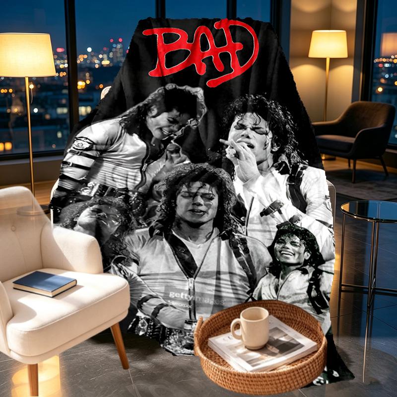 Coperta Stampata Michael Jackson - Morbida e Confortevole, per Camera da Letto, Viaggio, Divano, Decorazione Casa - Regalo di Compleanno Natale per Amico