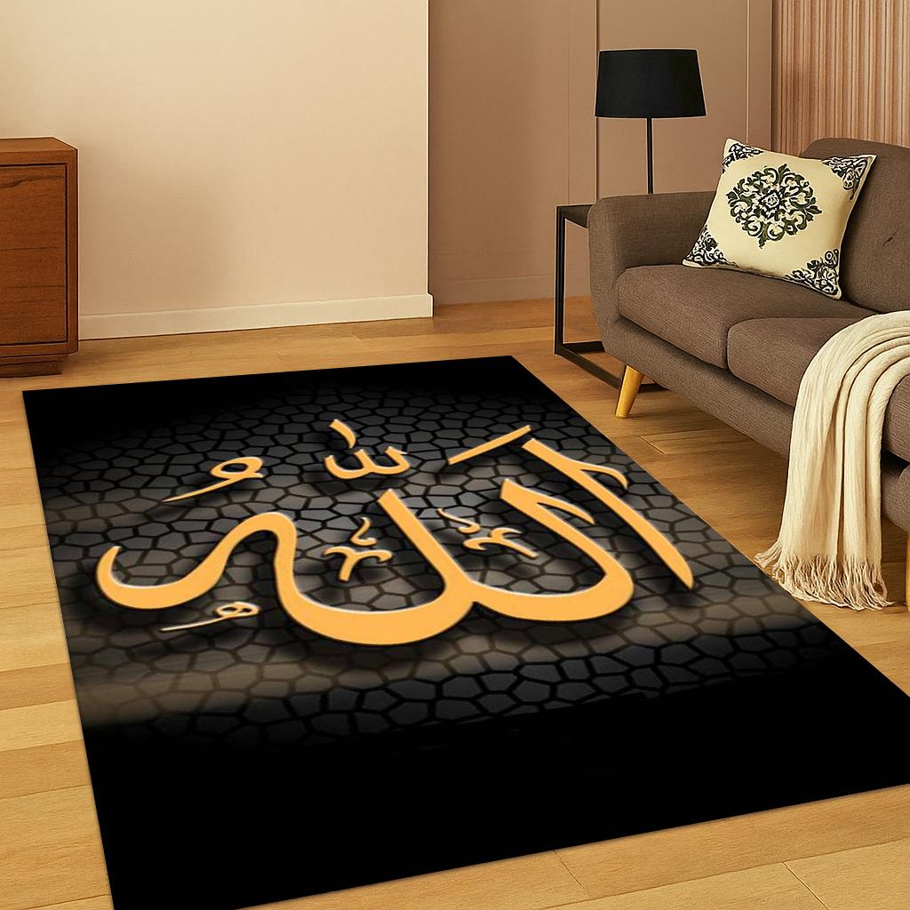Muslim Islam Prayer Kneelin Carpet Rug Mat for Living Room Sofa Home Bedroom Doormat Kitchen Decor,Prayer Non-slip Area Rug Gift